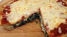Spinach and Ricotta Stuffed Pizza
