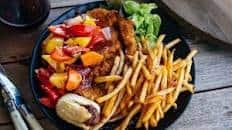 Sweet and sour schnitzel