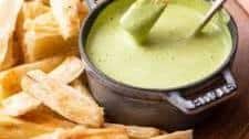 Baked Yuca Fries with Cilantro Dipping Sauce