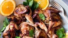 Butterflied Quail with an Orange, Cumin and Brown Sugar Glaze
