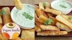 Cassava Fries (Yuca Frita) with Cilantro Garlic Sauce