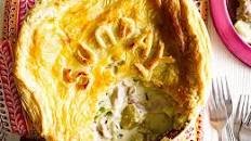 Chicken and leek pie