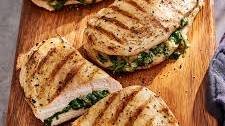 Chicken Breasts Stuffed with Arugula and Parmesan