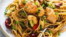 Chinese Cashew Chicken Noodles Stir-Fry
