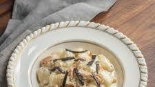 Creamy Black Truffle Gnocchi with Mushrooms