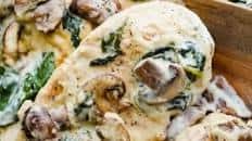 Creamy Parmesan Garlic Mushroom Chicken