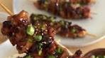Delicious Sticky Honey Garlic Chicken Skewers Recipe