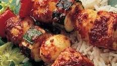 Devilled tofu kebabs