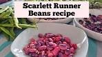 Easy baked Scarlett Runner Beans and tomatoes