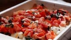 Fillets of Dover sole with tomatoes and basil