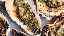 Grilled Oysters With Lemony Garlic-Herb Butter