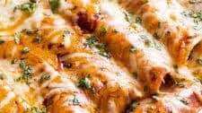 Ground Beef and Sweet Potato Enchiladas