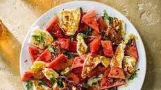 Halloumi and watermelon salad