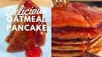 Healthy Banana Oatmeal Pancake with Strawberry Jam | No ...