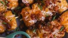Loaded Tater Tots on Shareable Skewers