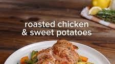 One-Pan Roasted Chicken And Sweet Potatoes Recipe by Tasty