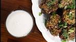 Organic Zucchini Fritters with a Lemon Yogurt Sauce with ...