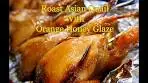 Roast Asian Style Quail With Orange Honey Glaze
