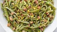 Runner Bean Pasta with Creamy Lemon Sauce