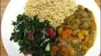 Steamed Millet With Curry Mushroom & Butter Beans And A ...
