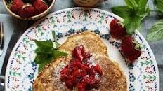 Strawberry Almond Pancakes