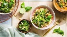 Thai Chickpea Curry with Millet and Snap Pea Slaw