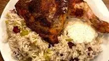 White Chicken Barbecue & Dirty Rice