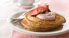 Whole Grain Strawberry Pancakes