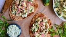 Avocado Tzatziki Zucchini and Chicken Pitas