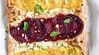 Beet, Goat Cheese and Honey Tarts
