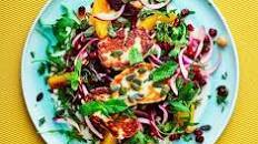 Beetroot & halloumi salad with pomegranate and dill