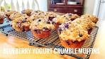 Blueberry 🫐 Yogurt Crumble Muffin Recipe
