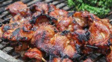 Brown Sugar Bourbon Pork Skewers