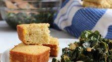 Cajun Sautéed Greens and Gluten-free Cornbread