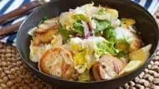 Cannellini Bean & Escarole Salad with Crispy Potatoes