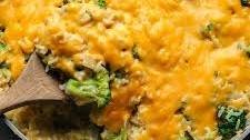 Cheesy Broccoli Rice Vegan Casserole