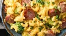 Cheesy Smoked Sausage Pasta with Broccoli