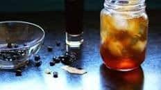 coffee vanilla infused vodka spritzer