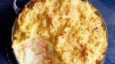 Creamy fish & leek pie
