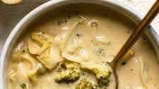 Creamy Lemon Broccoli Tortellini Soup