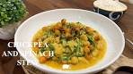 Easy Chickpea and Spinach Stew In 30 Minutes | Chickpea ...
