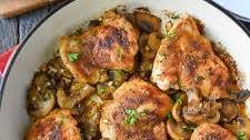 Garlic Mushroom Chicken Thighs