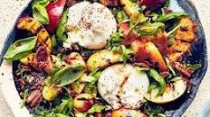 Grilled nectarine & burrata salad