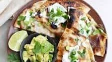Grilled Quesadilla with Veggies and Beans