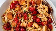 Halloumi Pasta with Cherry Tomatoes