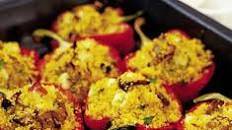 Halloumi stuffed peppers