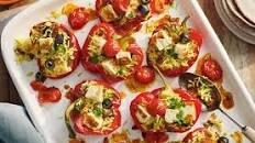 Halloumi stuffed peppers