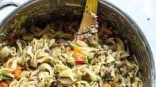 Healthy Beef Stroganoff {One Pot + Extra Veggies}