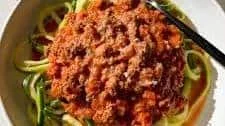 Healthy Bolognese with Zucchini Noodles