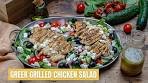 Healthy Grilled Chicken Salad Recipe (Greek Style)
